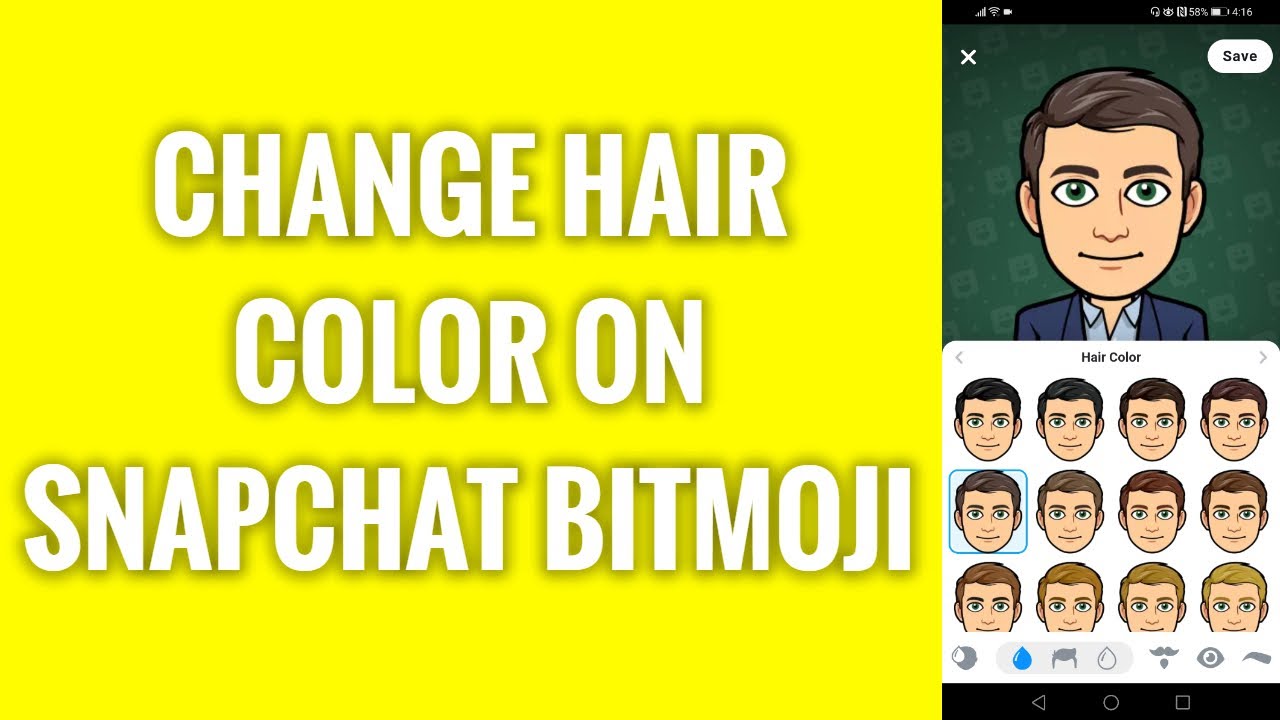 how to change bitmoji hair color