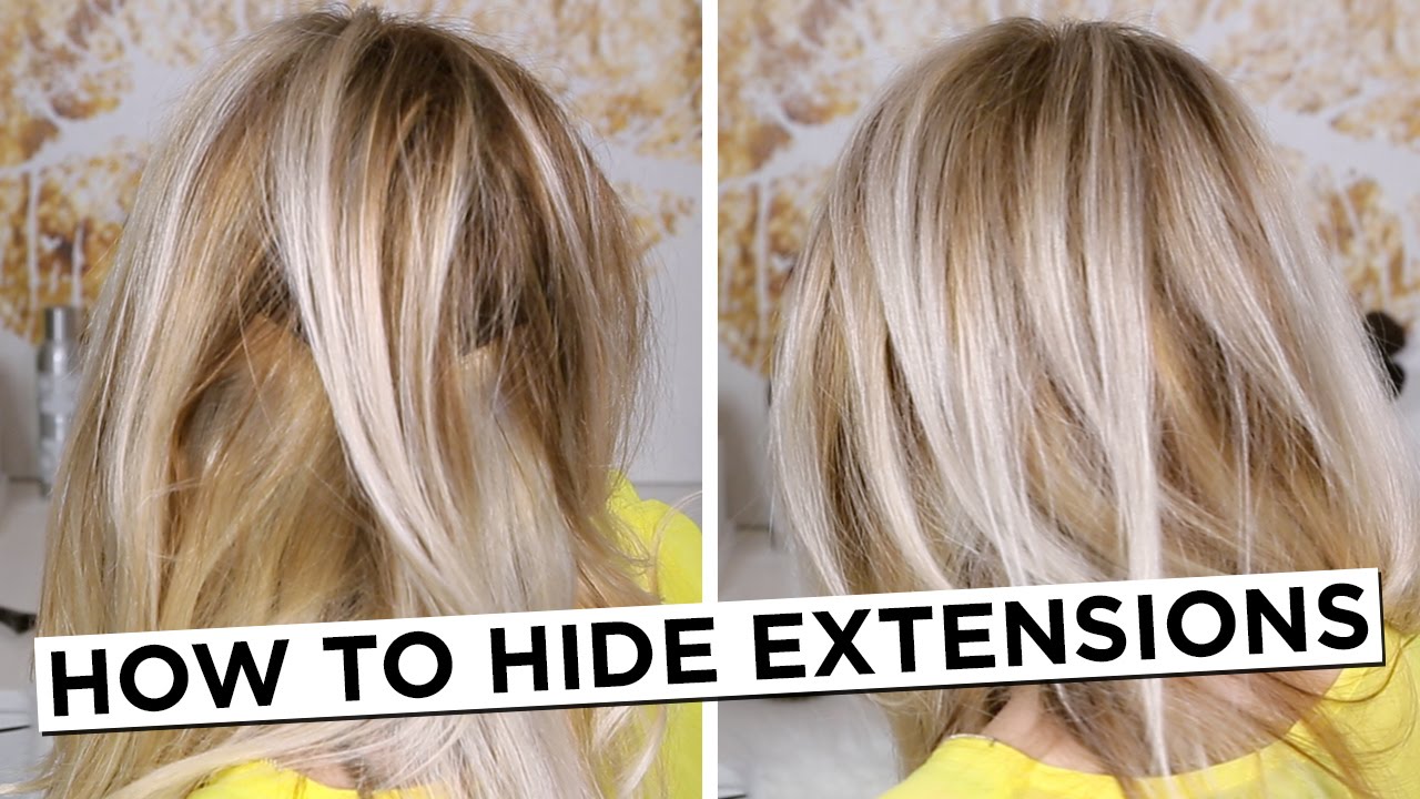how to hide extensions when putting hair up